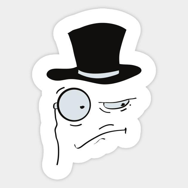 Proper Monocle Meme Sticker by TeaShirts